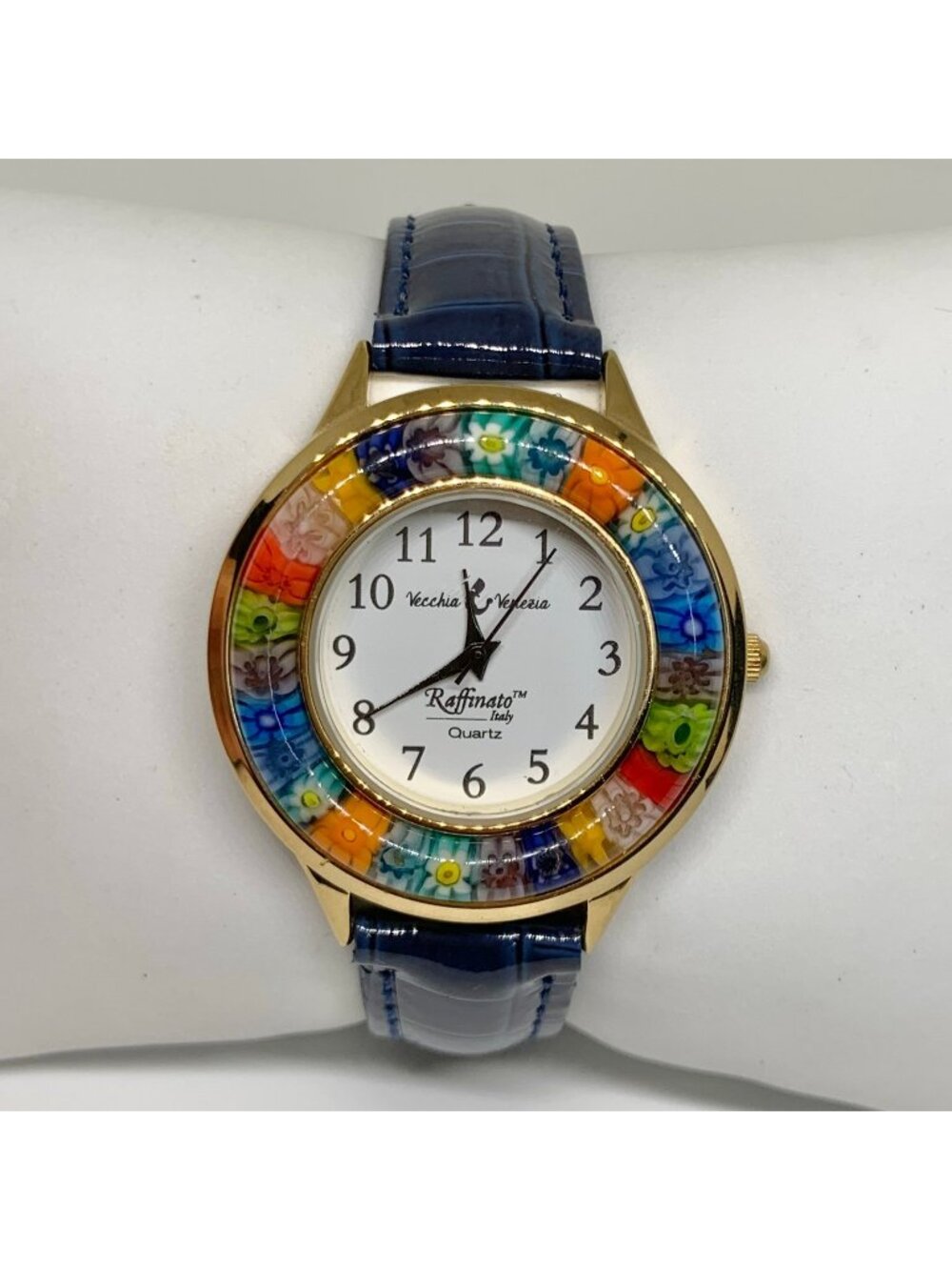 Vecchia Venezia women's quartz colorful Murano glass millefiori bezel running